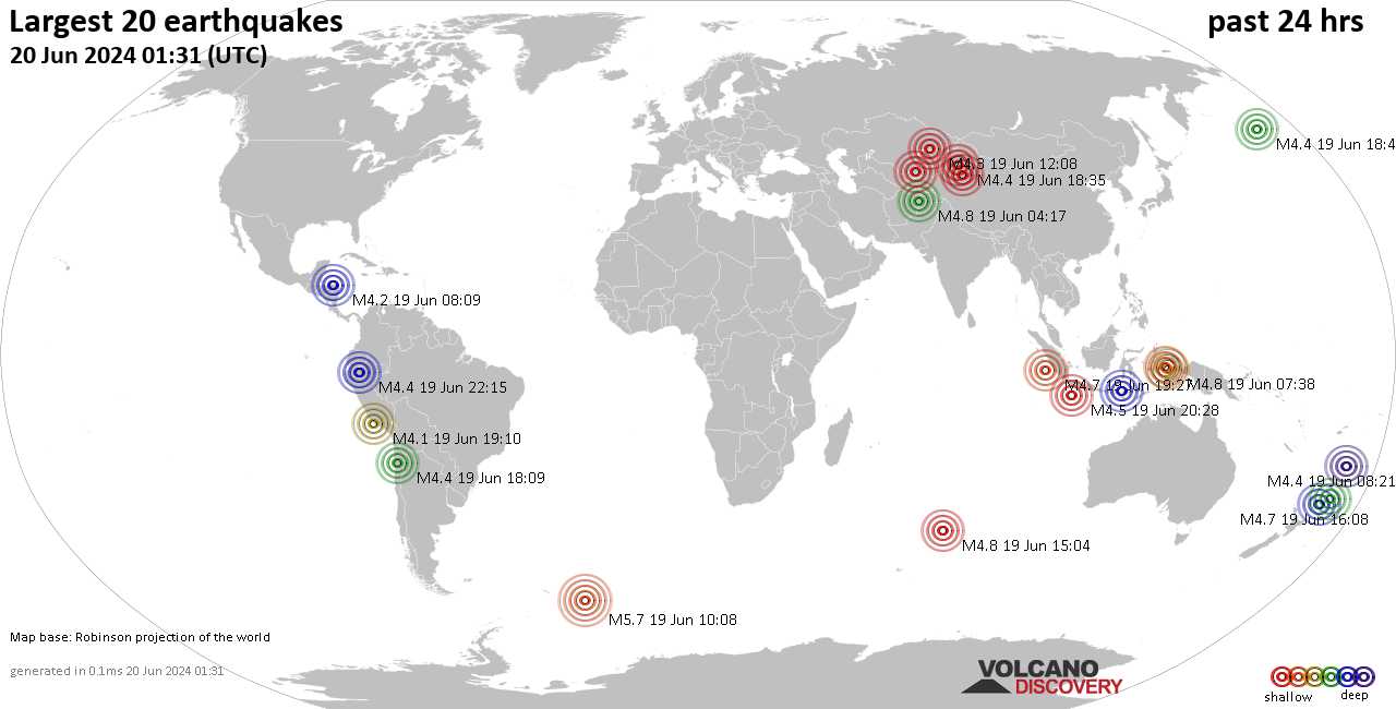 Erdbebenkarte 24 Std.