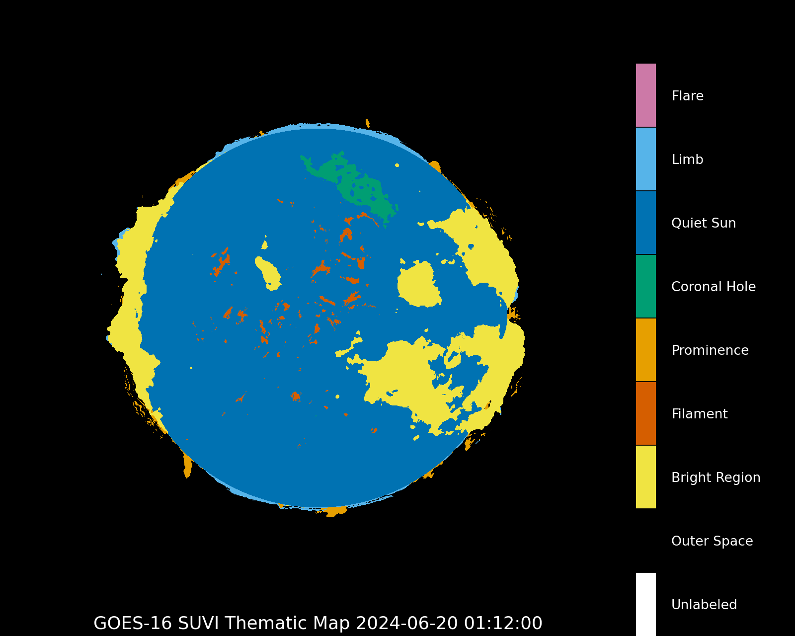 GOES-16 SUVI Thematic Map